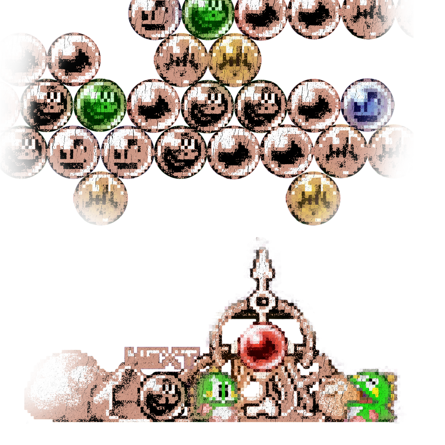 Puzzle Bobble 90s Vintage Faded Oversized T-Shirt